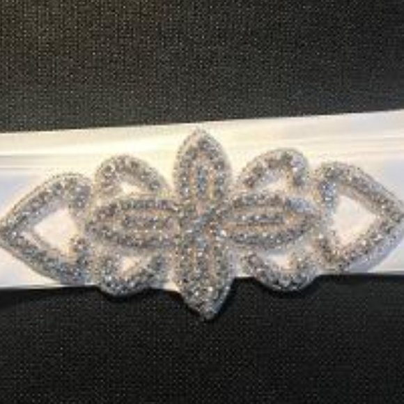 BRIDAL SASH - IVORY AND RHINESTONE